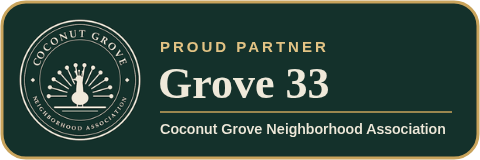 Proud Grove 33 Partner badge, dark green
