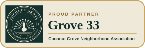 Proud Grove 33 Partner badge, light cream
